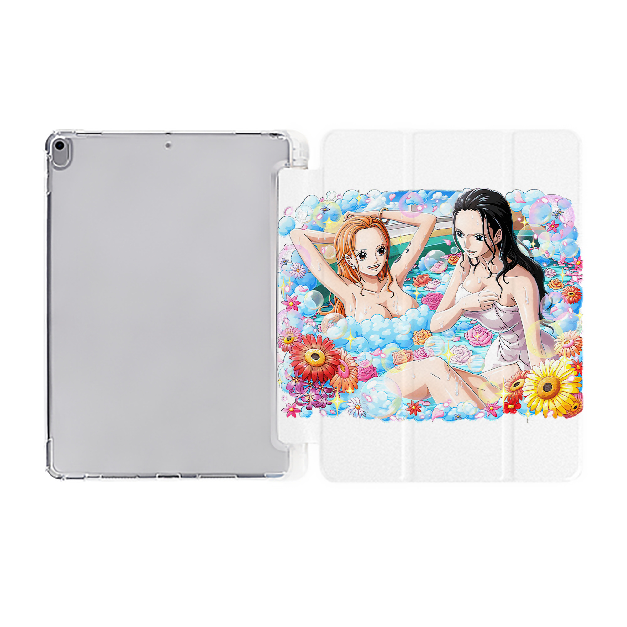 （画像用） ワンピース ニコ・ロビン ONE PIECE Nico Robin IPad ケース ペン収納付き 三つ折りスタンド PUレザー×シリコン 対応機種9.5/10.5/10.9インチ